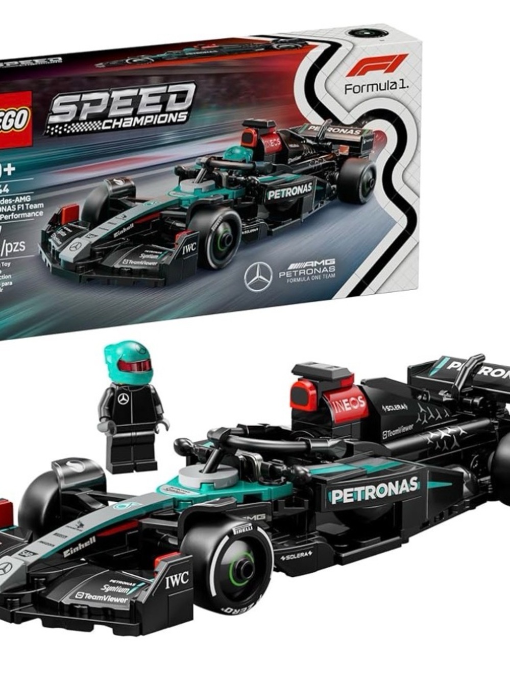 LEGO Speed Champions Mercedes Petronas F1 Car - Black & Teal